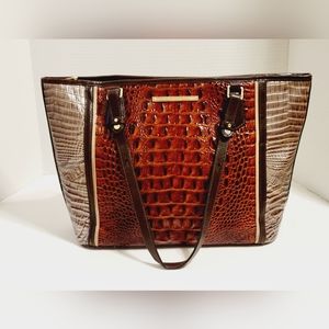 Brahmin Medium Asher Pecan Antonia Melbourne Tote Womens Purse - No Charm Tag